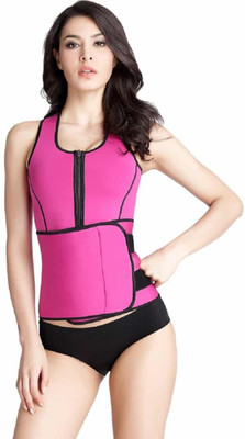 

Comfort Layer ™ Tummy Tucker Trimmer Sauna Neoprene Shaper for Yoga Women Compression(Pink Sleeveless