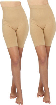 Opulent Seamless High-Waist Mid-Thigh Super Control Tummy Panty Skin Pack Of 2 Women Shapewear