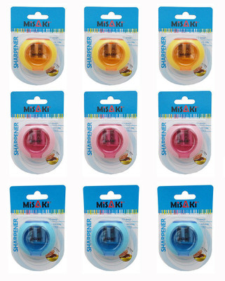 

misaki Fancy Dual Sharpener Double Pencil Sharperners(Set of 9, Multicolour)
