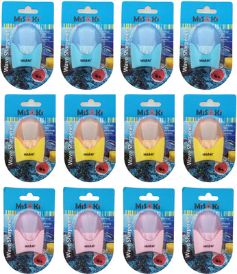 Misaki Exam Double Pencil Sharperners(Set of 12, Multicolour)