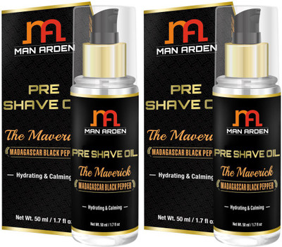 

Man Arden The Maverick - Hydrating & Calming - (Pack Of 2) Pre Shave Oil(50 ml)
