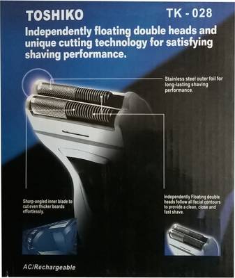 Toshiko Rechargeable TK-028 Shaver For Men (Black) 