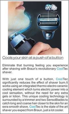 Braun Cooltec CT2S Shaver For Men (Black) 