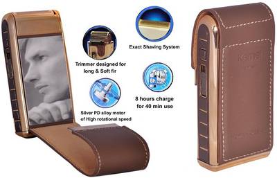 Kemei Professional 5500 Shaver For Men, Women (Gold) 