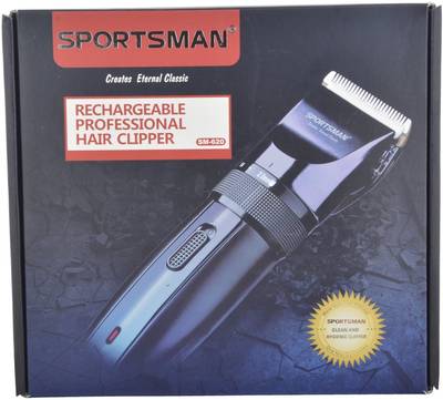 Sportsman Professional Rechargeable Clipper SM-620 Trimmer, Body Groomer For Men, Women (Dark Grey) 