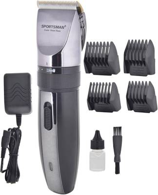 Sportsman Professional Rechargeable Clipper SM-620 Trimmer, Body Groomer For Men, Women (Dark Grey) 