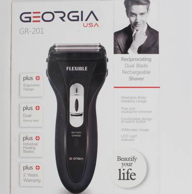 GeorgiaUSA GR-201 Dual Blade Rechargeable Shaver For Men