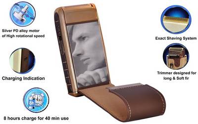 Kemei Professional 5500 Shaver For Men, Women (Gold) 