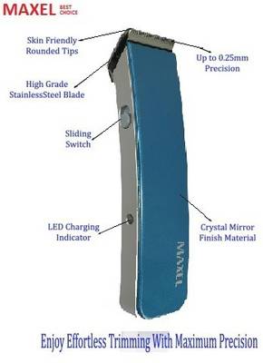 Maxel Rechargeable Cordless AK 207 Blue Trimmer For Men (Blue) 
