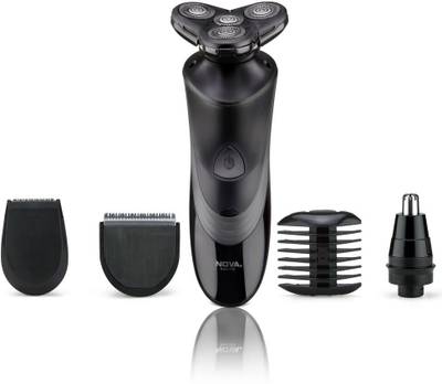 Nova Aqua 4D Wet & Dry NAS 730 Shaver For Men (Black) 