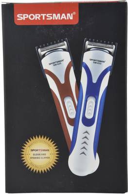Sportsman Professional Rechargeable Clipper SM-633 Trimmer, Body Groomer For Men, Women (Blue) 