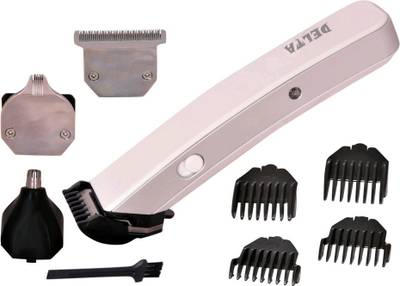 Delta NS_117 NS-117Nova Trimmer, Grooming Kit, Ear, Nose & Eyebrow trimmer, Bikini Trimmer, Body Groomer For Men, Women (White) 