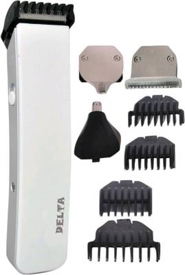Delta NS_117 NS-117Nova Trimmer, Grooming Kit, Ear, Nose & Eyebrow trimmer, Bikini Trimmer, Body Groomer For Men, Women (White) 
