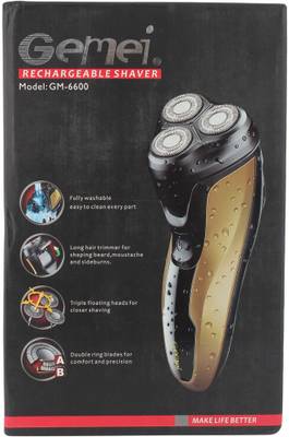 Gemei GM-6600-NW Rechargeable Shaver For Men