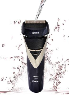 Kemei 3 Blades Waterproof 8102 Black Shaver For Men (Black) 