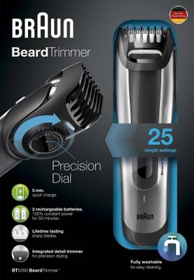 Braun Beard BT5090 Trimmer For Men (Grey) 
