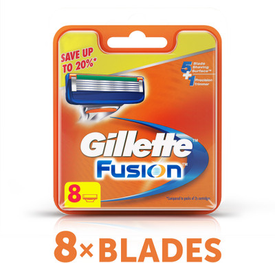 Gillette Fusion Cartridges(Pack of 8) available at flipkart for Rs.1199