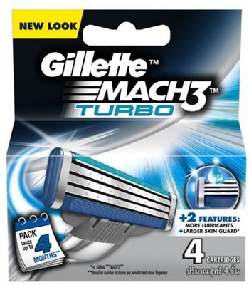 

Gillette Mach3 Turbo 4 Cartridge(Pack of 4)