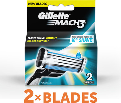 Gillette Mach 3 Cartridges(Pack of 2) available at flipkart for Rs.246