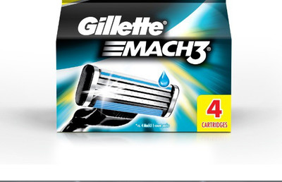 Gillette Mach 3 Cartridges(Pack of 4) available at flipkart for Rs.426