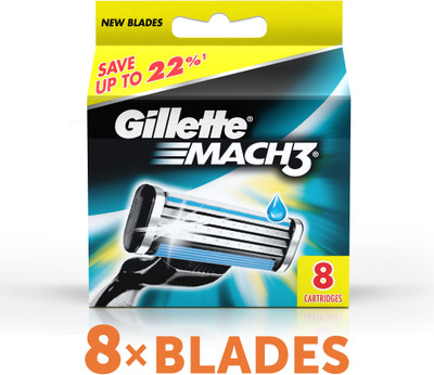 Gillette Mach 3 Cartridges(Pack of 8) available at flipkart for Rs.799