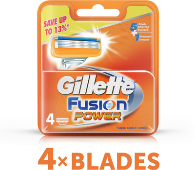 Gillette Fusion Power Cartridges(Pack of 4) available at flipkart for Rs.788