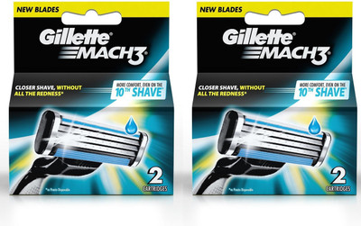 

Gillette Mach 3 Imported Pack Of 2 (2 Cartridges)(Pack of 2)