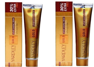 

Yardley London Gold Lather Shaving Cream with Aloe Vera Set of 2(70 g)
