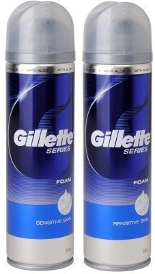 

Gillette Sensitive Skin Shaving Foam (Pack of 2)(490 g)