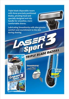 

Laser Sport 3 Triple Blade Razor(Pack of 3)