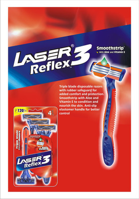 

Laser Reflex 3 Safe Guard Triple Blade Disposable Razors(Pack of 3)