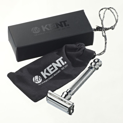 

Kent KDSR2 Premium Chrome Body Spiral Twist-to-open Safety Razor
