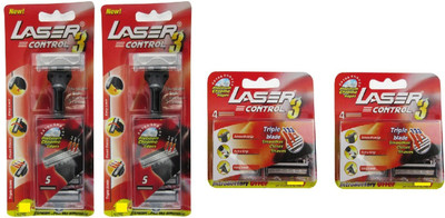 

Laser Control 3 Reusable Triple Blade Razor(Pack of 2)