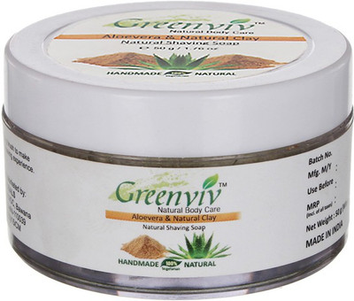 

Greenviv Aloevera & Natural Clay Shaving Soap(50 g)
