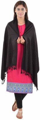 Shaan-e-Kashmir Silk Solid Women's Shawl(Black) available at flipkart for Rs.799