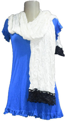 SOFIAS Cotton Viscose Blend Printed Women Shawl(Maroon)