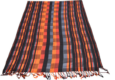 

Sofias Viscose Woven Women's Shawl(Multicolor), Black;orange