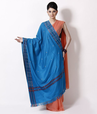Royal Kashmir Wool Floral Print Women's Shawl(Yellow) available at flipkart for Rs.625