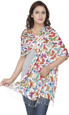 

Royal Kashmirir Shawl Wool Floral Print Women's Shawl(Multicolor