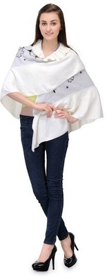 57% OFF on Fashion Cult Wool Graphic Print Women's Shawl(White)