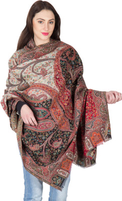 15% OFF on Shawl-e-Kashmir Wool Self Design Women's Shawl(Red)