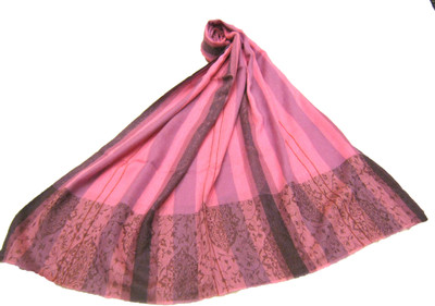 62% OFF on Sofias Cashmere Self Design Women's Shawl(Pink)