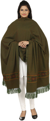 

Fashion Cult Wool Striped Women's Shawl(Green, Yellow)
