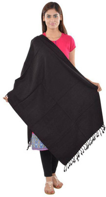 Shaan-e-Kashmir Viscose Solid Women's Shawl(Black) available at flipkart for Rs.799