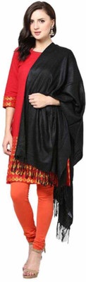 Shaan-e-Kashmir Viscose Solid Women's Shawl(Black) available at flipkart for Rs.799