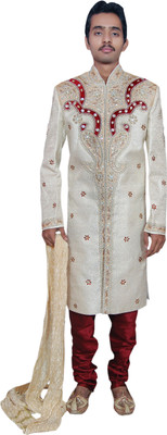9% OFF on Alza Show Off Self Design Sherwani