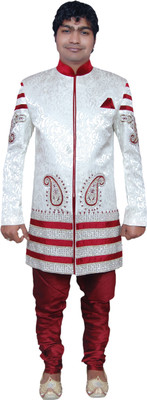 Alza Show Off Self Design Sherwani Alza Show Off Self Design Sherwani