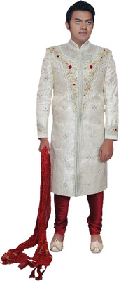 Alza Show Off Self Design Sherwani Alza Show Off Self Design Sherwani