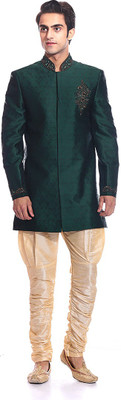 

TAG-7 Star Embroidered Sherwani, Green