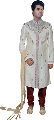 Alza Show Off Self Design Sherwani